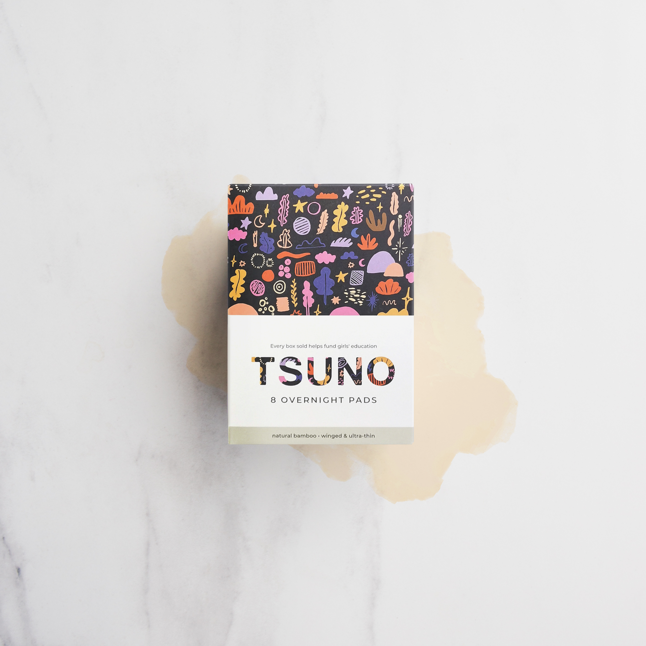 Tsuno Overnight Pads - Made from Natural Bamboo - Biodegradable